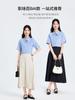 Camisa a Rayas Azules para Mujer, Primavera y Otoño, Top Interior, Ropa para Ir al Trabajo, Camisa de Manga Corta Profesional de Negocios