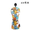 Funda para Carrito de Golf Gato Grafiti Cubierta de Poste de Madera No. 1 Riel de Madera Recto de Madera Semi-redondo Cubierta Protectora para Sombrero