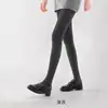 Medias de lunares grises para mujer, leggings Y2K de otoño e invierno, mallas de compresión adelgazantes para usar sobre la ropa, sin que se bajen
