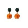 Retro estilo Hong Kong 925 anti-prata agulha florescendo brincos de resina para mulheres ins elegante novo nicho design simples brincos para mulheres