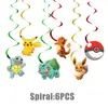 Conjunto de Festa de Aniversário do Pokemon Pikachu, Faixa do Pokemon, Pratos de Papel, Toppers para Cupcakes, Decorações de Toalha de Mesa