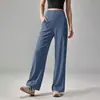 Calça de Yoga Lulu para Mulheres, Calça Casual de Perna Larga Emagrecedora, Calça de Yoga para Esportes ao Ar Livre, Calça de Perna Reta para Fitness Corrida Treinamento