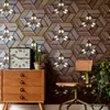 Adesivos Geométricos Minimalistas de Luxo Leve Adesivos de Parede Autoadesivos Decoração de Parede de Fundo para Quarto Próximo à Cama Papel de Parede para Renovação de Móveis