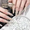 Fundo pontiagudo prata arte de unhas pequenos enfeites mini luxo zircônia corte marquise base branca transparente zircônia cúbica corte irregular diamante formato losango broca de unha