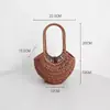 Bolso Tejido a Mano Cesta Bolso de Mano Souvenir Almacenamiento de Bolsos Paja Mimbre Cesta de Ratán Cesta de Imitación de Ratán Cesta de Flores de Mimbre