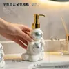 Dispensador de Jabón y Gel Antibacterial Creativo de Astronauta Tipo Prensa Botella para Gel de Ducha para Decoración de Baño en Casa