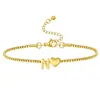 Amazon Carta de Amor Transfronteriza 26 Letras Estilo Nuevo Moderno, Suave, Elegante, Sencillo y Versátil Cadena Fina Joyería de Mano para Mujeres