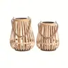 Lanternas de bambu trançado, cúpulas de lustre tecidas à mão, cúpulas decorativas vintage estilo chinês, atacado para pousada, restaurante e decoração de casa