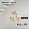 Arte de Uñas Japonés Tamaño Grande Pequeño Lazo Cinta Corbata Joyería Estilo Ins Color Aleación Uñas Accesorios DIY Lote
