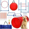 Equipo de Entrenamiento de Obstáculos para Perros Agility para Perros Instalaciones de Parque Infantil para Mascotas Set de Accesorios para Competición Deportiva para Border Collies