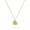 Transfronterizo, resistente al color, collar elegante, exquisito y versátil, moderno y lujoso, cadena de clavícula de acero inoxidable dorada, nueva joyería para mujer