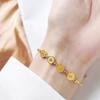 Pulseira de Aço Titânio Estilo Chinês Ping An Joy Moda Simples Versátil Design de Nicho Pulseira de Joia Feminina Sensação de Alto Padrão