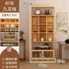 Estantería de exhibición antigua china con tira LED y panel trasero venta de liquidación estantería vitrina mueble para curiosidades sala de estar estantería de almacenamiento multicapa gabinete de exhibición de fondo