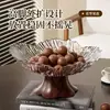 Nova Fruteira de Pé Alto da Temu para Uso Doméstico, Prato de Petiscos para Sala de Estar, Fruteira em Formato de Pétala, Prato para Frutas Secas e Doces de Mesa de Centro