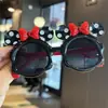 Gafas de Sol para Niños Orejas Grandes Gafas de Sol para Niñas de Festival Dibujo Animado Lindo Mickey Mouse Gafas con Lazo para Niños Forma Cóncava