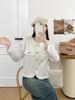 Chaqueta Corta Estilo Tweed para Mujer 2025 Nuevo Estilo Cardigan Elegante