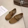Mocassins Retro de Bico Redondo Slip-on com Fivela Oculta para Aumento de Altura Outono 2026 Sapatos de Solteiro Estilo Old Money Novos Sapatos Femininos Mules