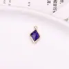 Acessórios para joias DIY transfronteiriços pingente de gota d'água com diamante banhado a ouro cobre pingente para colar brincos pulseira materiais de decoração para roupas