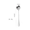 Cuchara de Acero Inoxidable Económica Mango Largo Cuchara para Hielo Cuchara para Café Cuchara para Taza Cuchara para Revolver Miel Cuchara de Regalo Soporta Logo