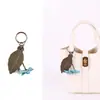 Colgante para Bolso Loewe, Elegante Accesorio para Atuendos, Colgante de Denim de Moda, Cuero Hecho a Mano