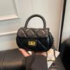 Bolso de Cadena Rombo de Estilo Coreano a la Moda Portátil Pequeño Estilo Fragante para Mujer 2025 Verano Nuevo Estilo Bolso de Hombro de Moda Simple Bolso Cuadrado Pequeño