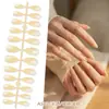Manicura de Color Sólido Largo Uñas Portátiles Manicura de Gama Alta Uñas Postizas Forma de Almendra Brillantes Uñas Removibles Producto Terminado