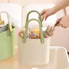 Nueva Bolsa de Playa Portátil para Almacenamiento, Bolsa de Natación, Cesta de Compras de Color Caramelo Engrosada y Profundizada, Bolsa para Camping al Aire Libre, Bolsa para Mascotas