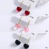 Brincos de Fruta Cereja Vermelha Novos, Doces e Simples, Transfronteiriços, Brincos de Design de Nicho da Moda, Exquisitos e Versáteis