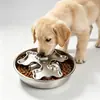 Tazón anti-derrame de acero inoxidable para mascotas de alimentación lenta, tazón giratorio de comida para perros en espiral, más vendido en Amazon, antideslizante para perros y gatos