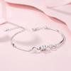 Joias 925 Atacado Pulseira de Prata Esterlina Cintura Fina Pulseira para Casal Feminino Design de Nicho Ins Joias de Alto Padrão para Melhor Amiga