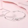 Pulseira de Cintura Pequena Elaine Jewelry para Homem Pulseira de Prata de Lei s925 Feminina Pulseira Simples Estilo Coreano Pulseira Distinta de Nicho Estilo Mori