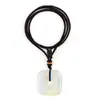 2328-Ágata de Cristal Natural 30mm Cuadrado Trenzado Cuadrado Hebilla de Seguridad Collar Punto Turístico Venta Caliente Producto Nuevo Transfronterizo