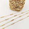 Cadena DIY Cuentas Cuadradas Pequeñas Chapado en Oro 14K 18K Cuentas Escalonadas Estilo Antiguo Accesorios para Disfraces de Escenario Cadena Hecha a Mano