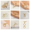 Cobre Dorado Chapado Circonio Unicornio Cielo Estrellado Concha Trébol de Cuatro Hojas Amor Infinito Doble Círculo Cuadrado Redondo Hebilla de Botón Accesorios de Joyería DIY
