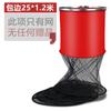 Saco de pesca de rede de proteção de peixe aço inoxidável anel duplo pesca selvagem nano nylon net saco de pesca de secagem rápida equipamento de pesca preto poço