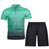 Nueva moda de verano para hombre, polo casual con estampado 3D, cuello camisero, traje casual