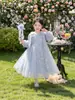 Vestido de Princesa Elsa para Niñas, Nuevo Estilo Frozen Primavera/Otoño 2026, Vestido de Cumpleaños de Tul Abullonado, Vestido Infantil Elsa