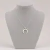 Joyería transfronteriza europea y americana, accesorios de temperamento punk de calle de moda, collar con colgante de media luna de cuentas de cobre simples para mujer, combina con todo