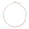 Collar de perlas de agua dulce con cuentas de colores vintage de Corea del Sur, cadena de clavícula de arcoíris para niña, joyería bohemia al por mayor