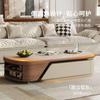 Mesa de Centro Designer Nogueira Estilo Meio do Século Sala de Estar Casa Apartamento Pequeno Luxo Leve Minimalista Estilo Creme