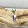 Pendientes de Aleación de Titanio Astmf-136 con Colgante Largo de Zirconia en Forma de Gota, Cabezales de Joyería de Titanio G23 con Rosca Interna