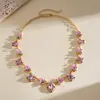 Collar de mariposa con diamantes y gota de agua estilo corte europeo y americano, cadena para la clavícula vintage de nicho transfronteriza, joyería de alta gama para mujer