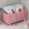 Caja de almacenamiento de mascarillas faciales de gran capacidad, cesta de almacenamiento de cosméticos para lavabo de baño, estante para productos de cuidado de la piel de escritorio para baño