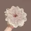 Elástico de cabelo estilo coreano oversized de intestino de porco com toque de alta qualidade, corda de cabelo para coque com laço, acessório de cabelo multicamadas estilo preguiçoso