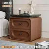 Mesita de noche Vintage 2026 Venta Caliente Pequeña para el Hogar Dormitorio Estilo Antiguo Madera Maciza Mesita de Noche Armario de Almacenamiento No Requiere Ensamblaje