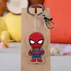 Periféricos de Película Spider-Man Llavero Acrílico Venom Agente Colgante Transparente Wolverine Dibujos Animados de Marvel