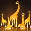 Escultura de Jirafa de Fibra de Vidrio Simulada para Exterior Personalizada Turismo Cultural de Estilo Chino Luz Ambiental de Paisaje Animal de Ciervo Iluminado para Exterior