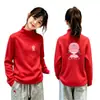 Nueva Capa Interior Otoño/Invierno para Niños Medianos y Grandes, Felpa Térmica, Estilo Coreano, Moderno, Dibujos Animados, Elegante, Manga Larga, Camiseta Base Casual para Niñas