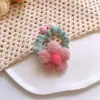 Faixa de cabelo de pelúcia corda de cabelo de flor adorno de cabelo outono e inverno corda de cabelo de feltro de lã menina elástico de cabelo anel de tripa pequena acessórios de cabelo