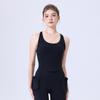 Sutiã Esportivo de Toque Nude com Gola Redonda, Costas Bonitas, Secagem Rápida, à Prova de Impacto para Corrida, Fitness, Yoga, Colete